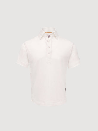 Madeira French Linen Short Sleeve Polo
