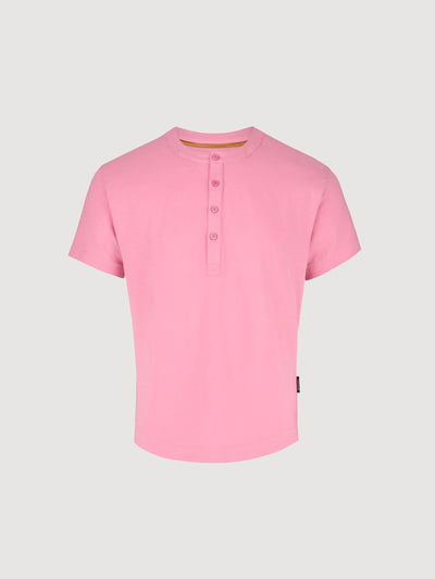 Buffed Cotton Short-Sleeve Henley