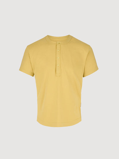 Buffed Cotton Short-Sleeve Henley