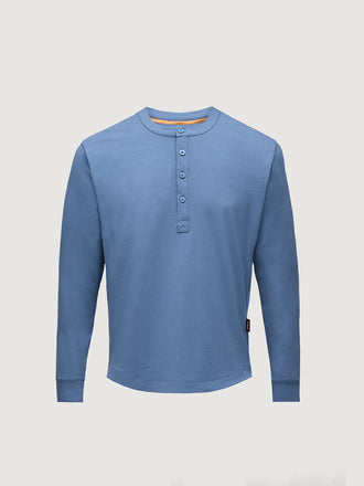 Buffed Cotton Long-Sleeve Henley