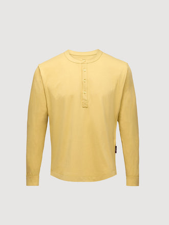 Buffed Cotton Long-Sleeve Henley