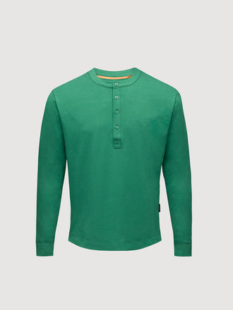 Buffed Cotton Long-Sleeve Henley