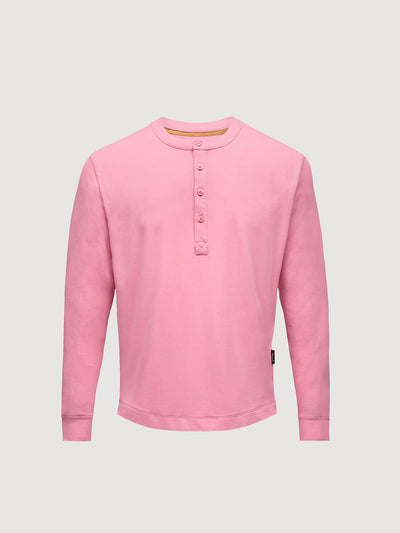 Buffed Cotton Long-Sleeve Henley