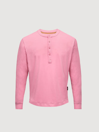 Buffed Cotton Long-Sleeve Henley