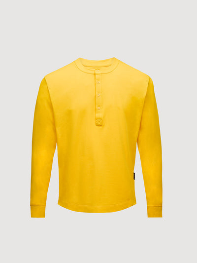 Buffed Cotton Long-Sleeve Henley