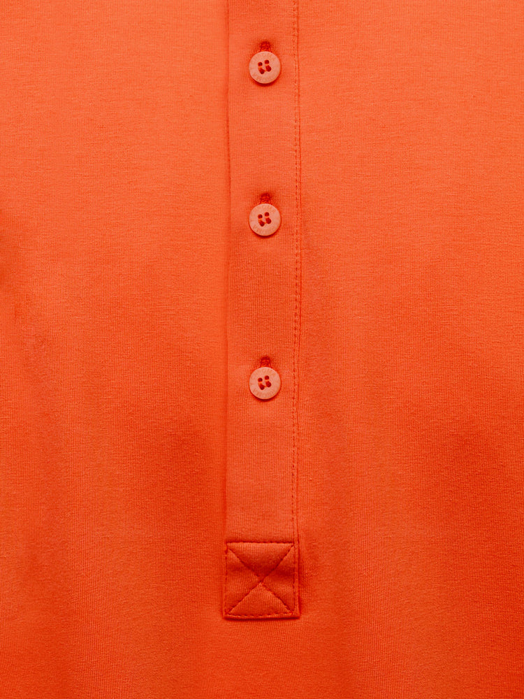 Buffed Cotton Long-Sleeve Henley