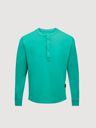 Buffed Cotton Long-Sleeve Henley