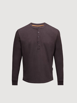 Buffed Cotton Long-Sleeve Henley
