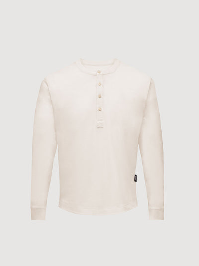 Buffed Cotton Long-Sleeve Henley