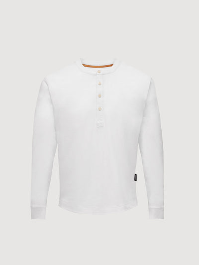 Buffed Cotton Long-Sleeve Henley