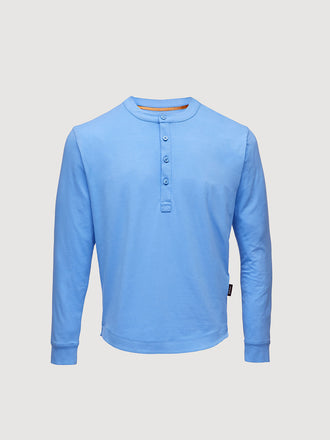 Buffed Cotton Long-Sleeve Henley
