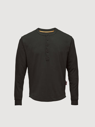 Buffed Cotton Long-Sleeve Henley