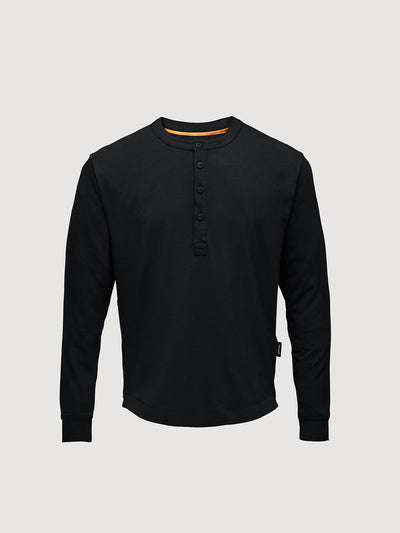 Buffed Cotton Long-Sleeve Henley