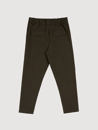 Retinol Pant 2026 Edition in *Dark Military Olive* (dark olive green) — flat lay back | Y.Chroma
