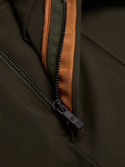 Retinol Pant 2026 Edition in *Dark Military Olive* (dark olive green) — zip and fly detail | Y.Chroma
