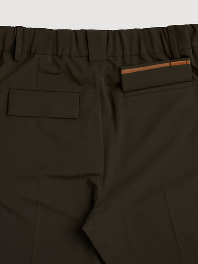 Retinol Pant 2026 Edition in *Dark Military Olive* (dark olive green) — back waistband and open pocket detail | Y.Chroma