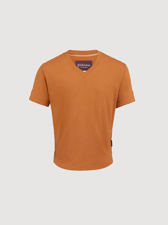 Buffed Cotton V-Neck