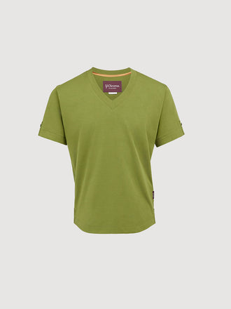 Buffed Cotton V-Neck