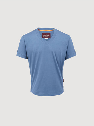 Buffed Cotton V-Neck