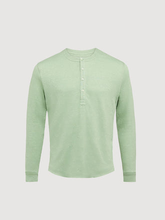 Greek Linen Long-Sleeve Henley