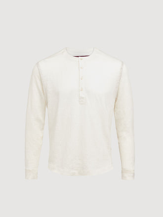 Greek Linen Long-Sleeve Henley