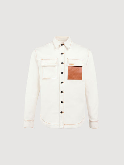 Cognac Pocket Denim Shirt