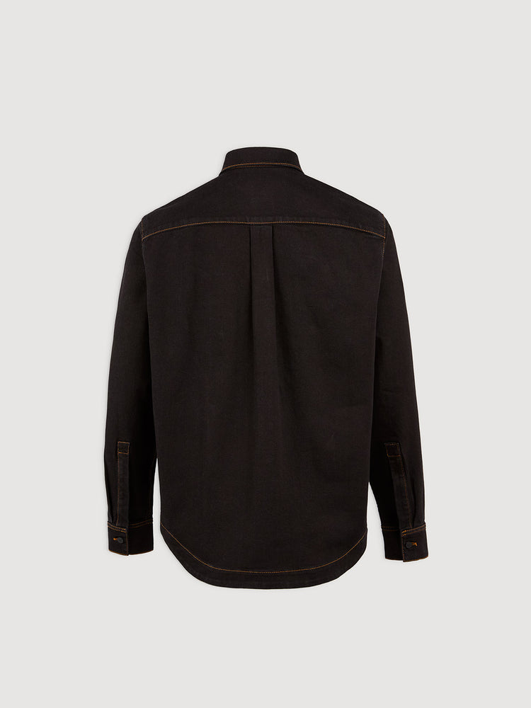 Cognac Pocket Denim Shirt