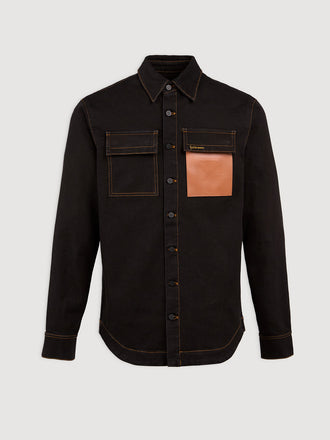 Cognac Pocket Denim Shirt