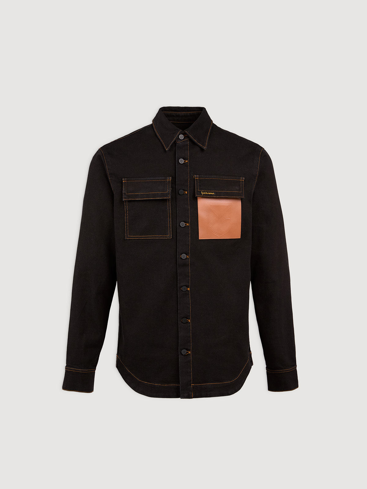Cognac Pocket Denim Shirt