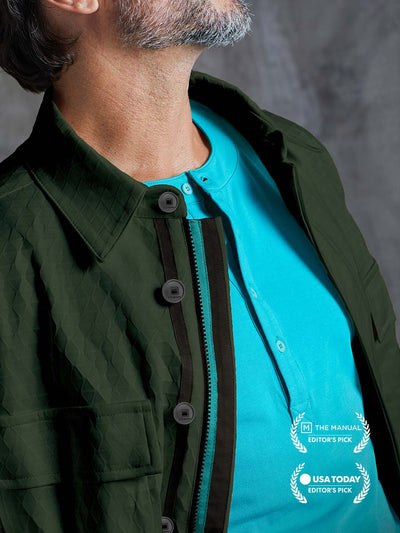 Dark Military Olive and Aqua / LG (Short) hover