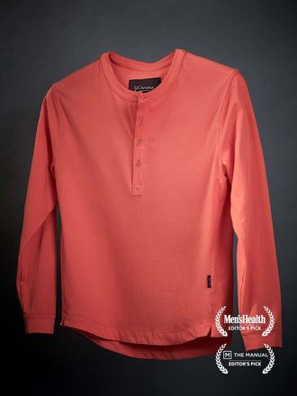 Buffed Cotton Long-Sleeve Henley