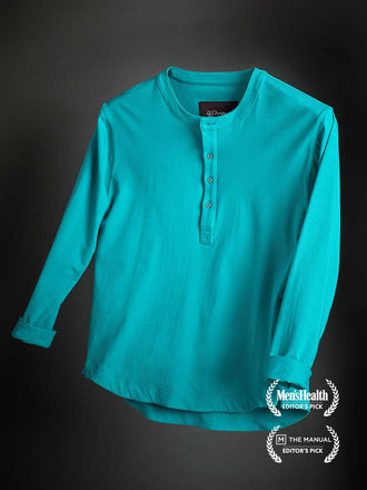 Buffed Cotton Long-Sleeve Henley