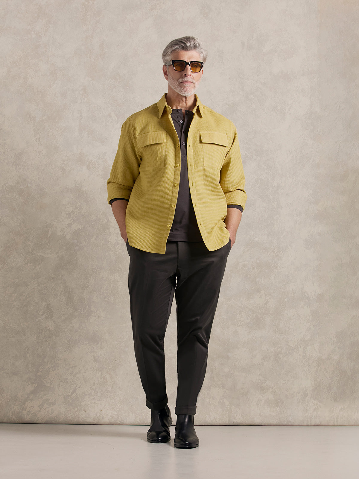 Buffed Cotton Long-Sleeve Henley