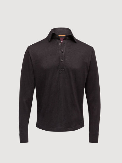 Madeira French Linen Long Sleeve Polo