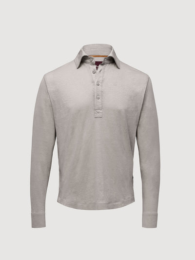 Madeira French Linen Long Sleeve Polo
