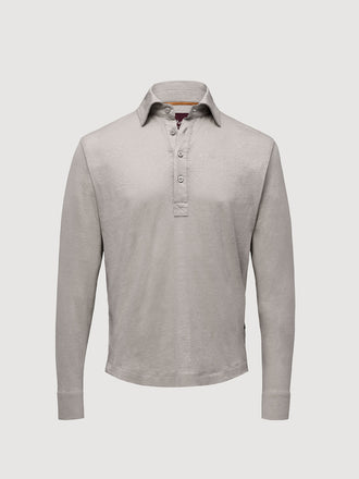 Madeira French Linen Long Sleeve Polo