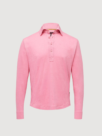 Madeira French Linen Long Sleeve Polo