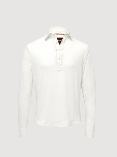 Madeira French Linen Long Sleeve Polo