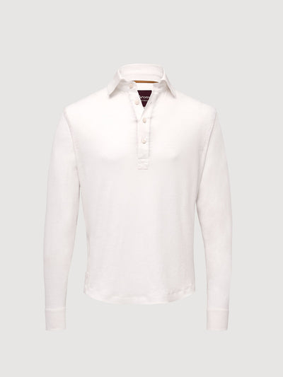 Madeira French Linen Long Sleeve Polo