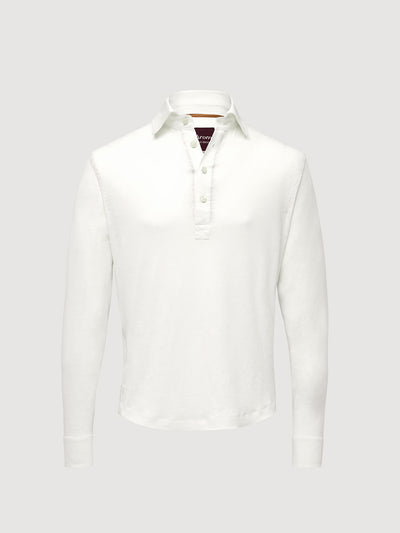 Madeira French Linen Long Sleeve Polo