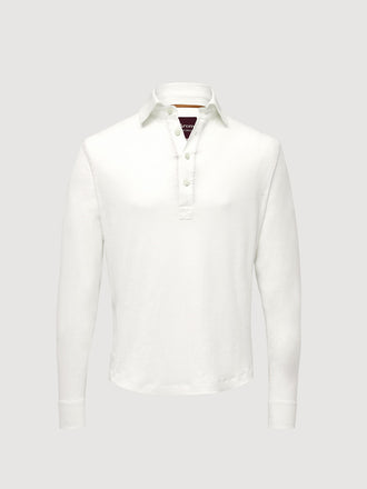Madeira French Linen Long Sleeve Polo
