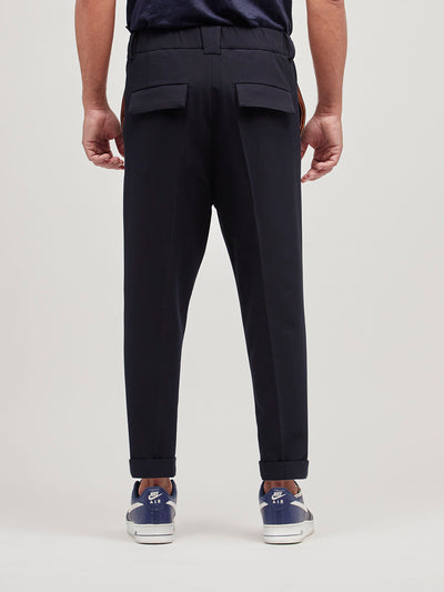 Retinol Pant 2026 Edition in *Midnight Blue* (navy blue) — back detail view | Y.Chroma